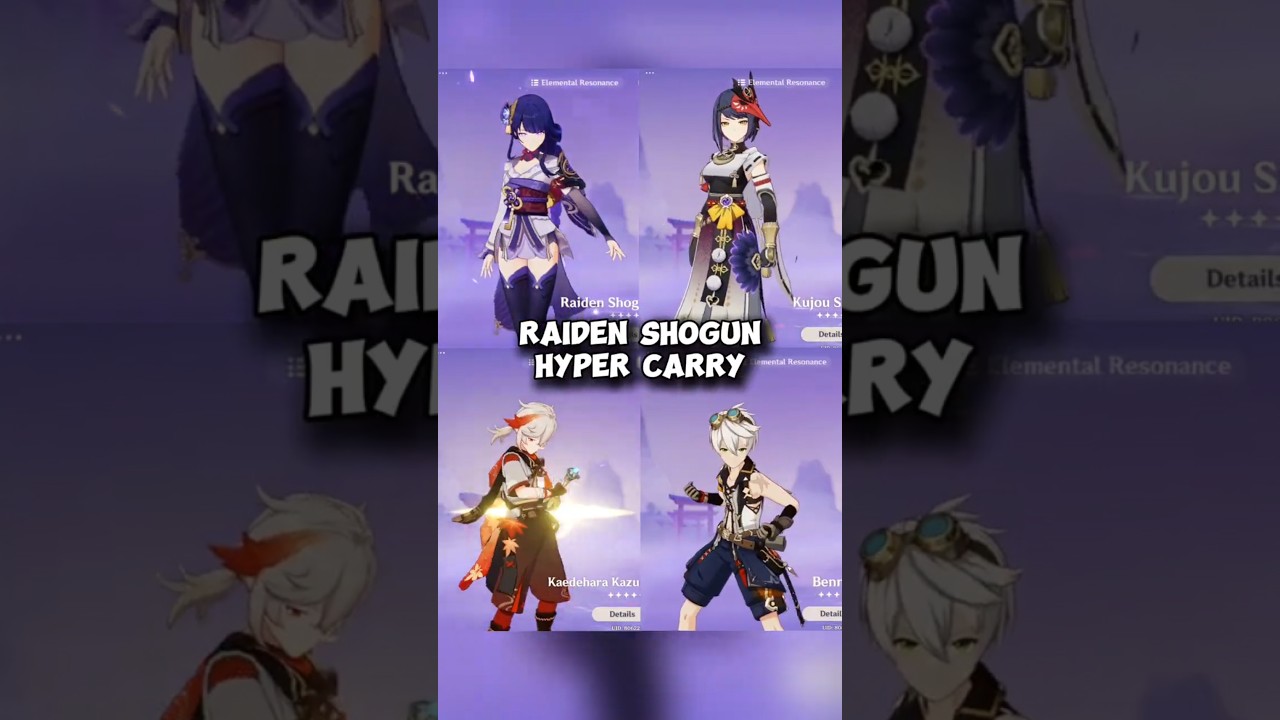 Raiden Shogun C0 hypercarry team buff