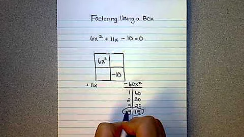 Factoring a Trinomial Using the Box Method