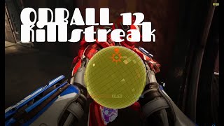 Splitgate 12 kill streak with oddball.