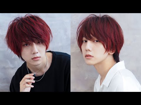 JAPANESE RED ANIME HAIR!!!!!!!! #Shorts
