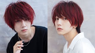 JAPANESE RED ANIME HAIR!!!!!!!! #Shorts