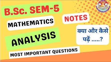 BSC SEM - V  Analysis most important questions Lucknow university semester exam