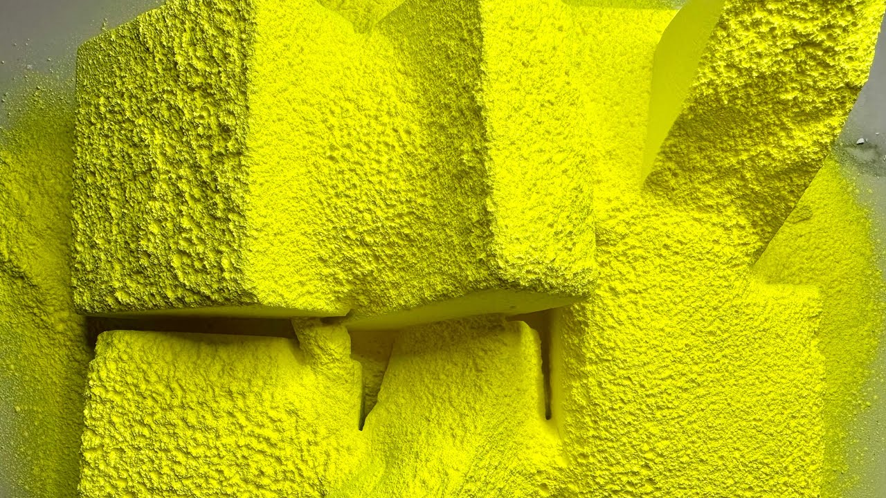 Fresh Gym Chalk Topped with Pigment Powder Crush ASMR - YouTube