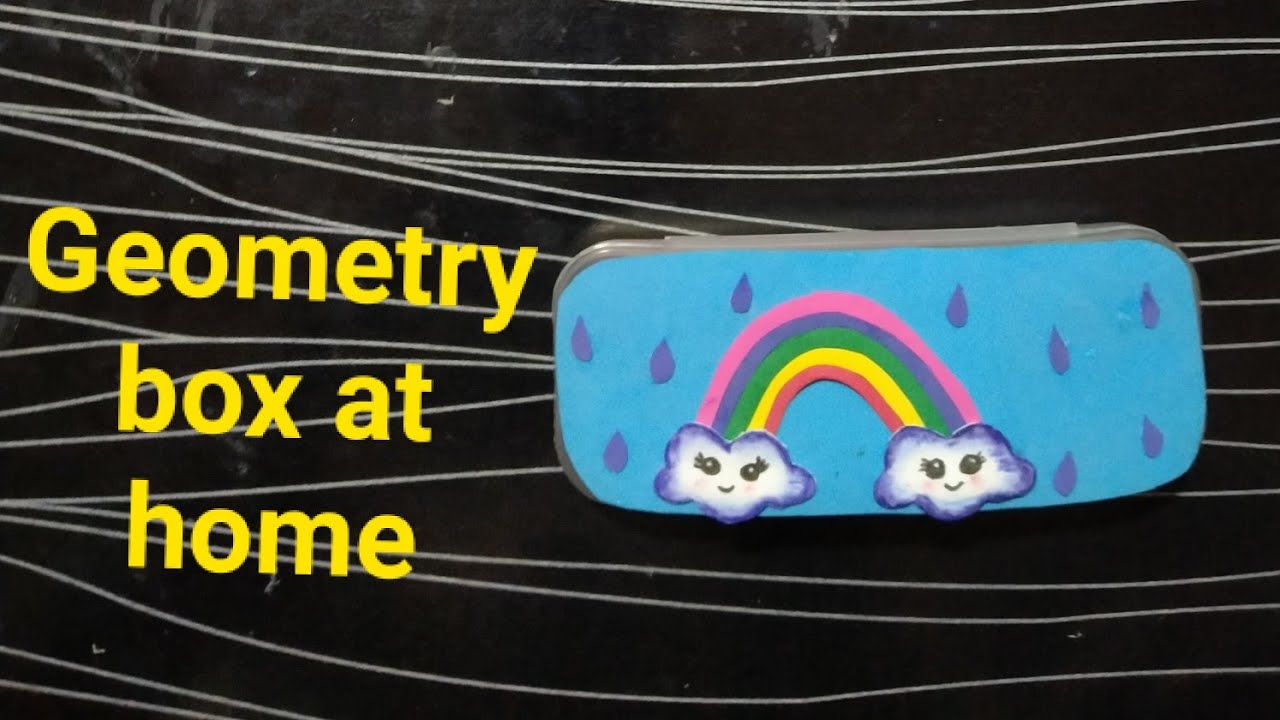 How to make geometry box at home with eye glasses box very easily ...