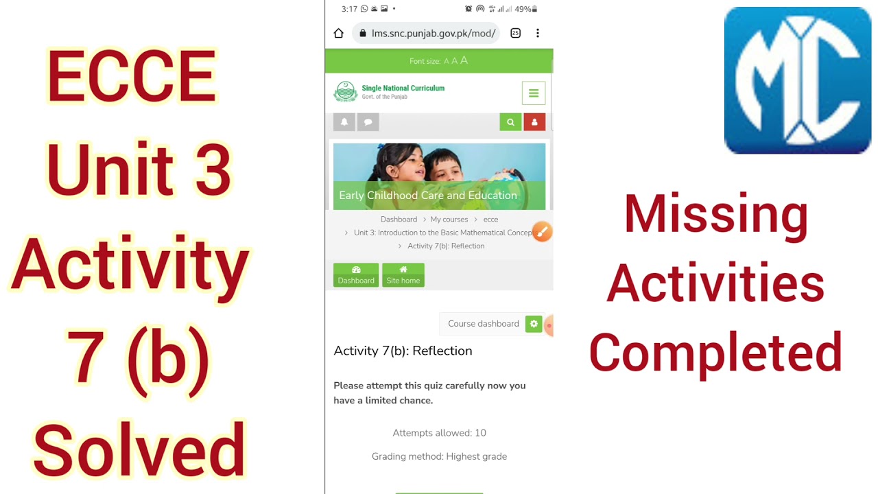 ECCE unit 3 activity 7b solved and completed | missing activities completed snc