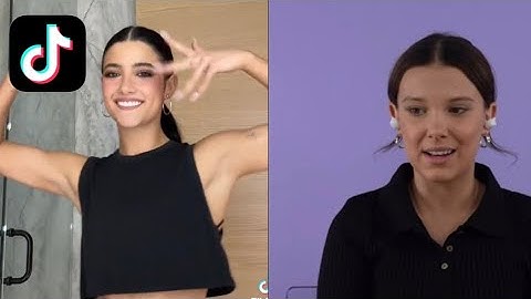 Millie Bobby Brown reacts to Charli D’amelio’s tiktok dance