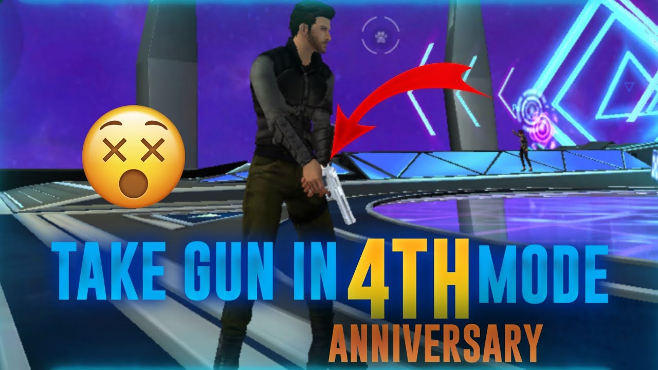 |Take Gun In 4TH Anniversary Mode |Free Fire Brand New Trick|😨😨|