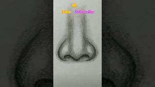 How To Draw Realistic Nose 👃 #nose drawing easy trick #creative @DIYA'S amazing art and craft