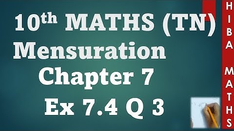10th maths chapter 7 exercise 7.4 question 3 TN samacheer hiba maths