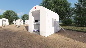 Shelter FR 30 Inflatable Tent Structure for Emergency Services