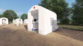 Shelter FR 30 Inflatable Tent Structure for Emergency Services