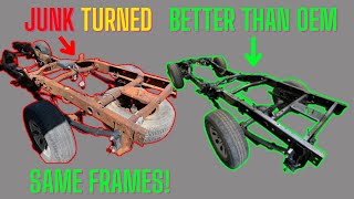 How to fix and save a RUSTY frame with HOLES-Turbo RCSB GMC sierra - GMT800 - KBS RUST COATING