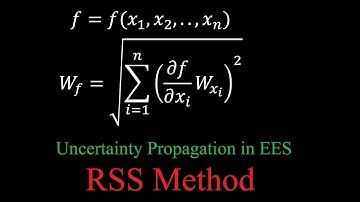 How to Calculate Uncertainty Propagation by hand or by EES using RSS Method