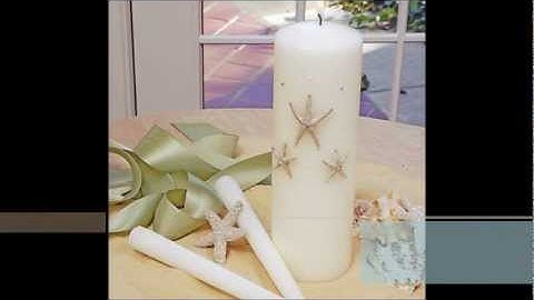 Unity Candles Lighting during Wedding Ceremony