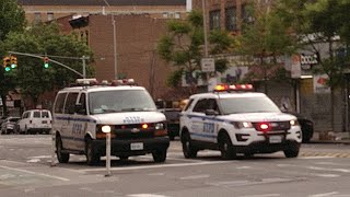 NYPD 2016 Ford Explorer + NYPD Chevy Express police van taking up from a call in the Bronx