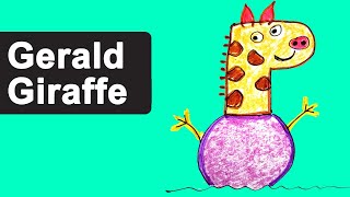 How To Draw Gerald Giraffe? Peppa Pig Characters - Drawing Lessons For Kids