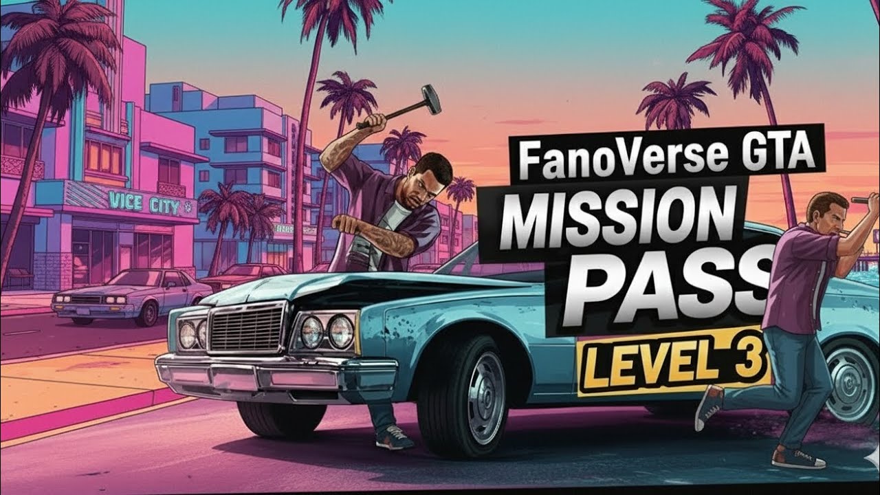 GTA Vice City | Level 3 Mission Passed | Tommy Damages Cars with Hammer & Scares Owner 