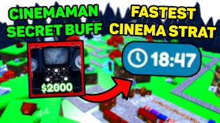 *BUFFED* How To BEAT Turkey Town With CINEMAMAN (Toilet Tower Defense)