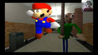 Reacting To If Mario Was In Baldi Basics Smg4
