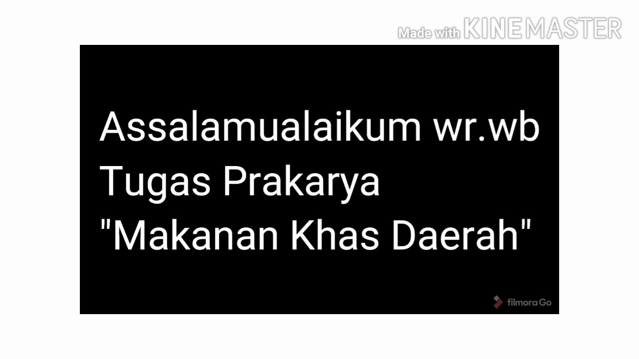 Tugas PKW membuat makanan khas daerah 