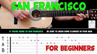 San Francisco Easy Guitar Melody Lesson For Beginners With Tabs - Scott Mckenzie