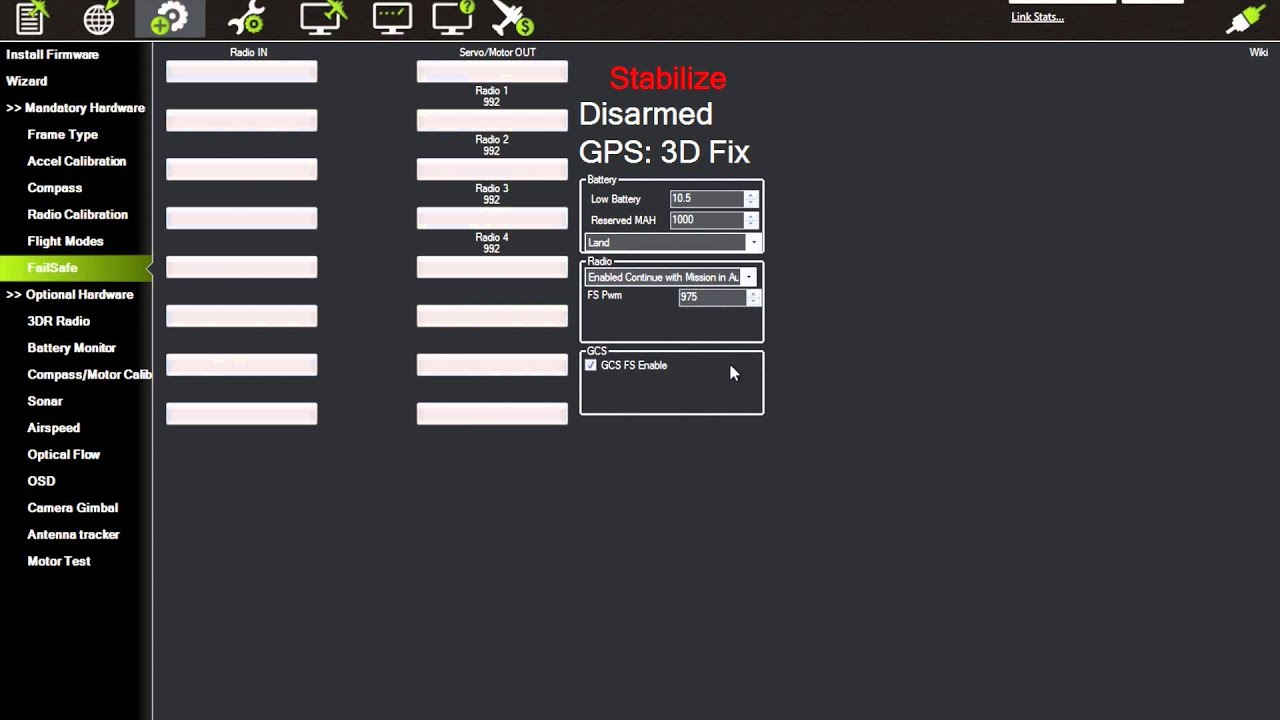 3DRobotics Iris+ GeoFence settings - Pixhawk - APM 2.6 - Geo Fence