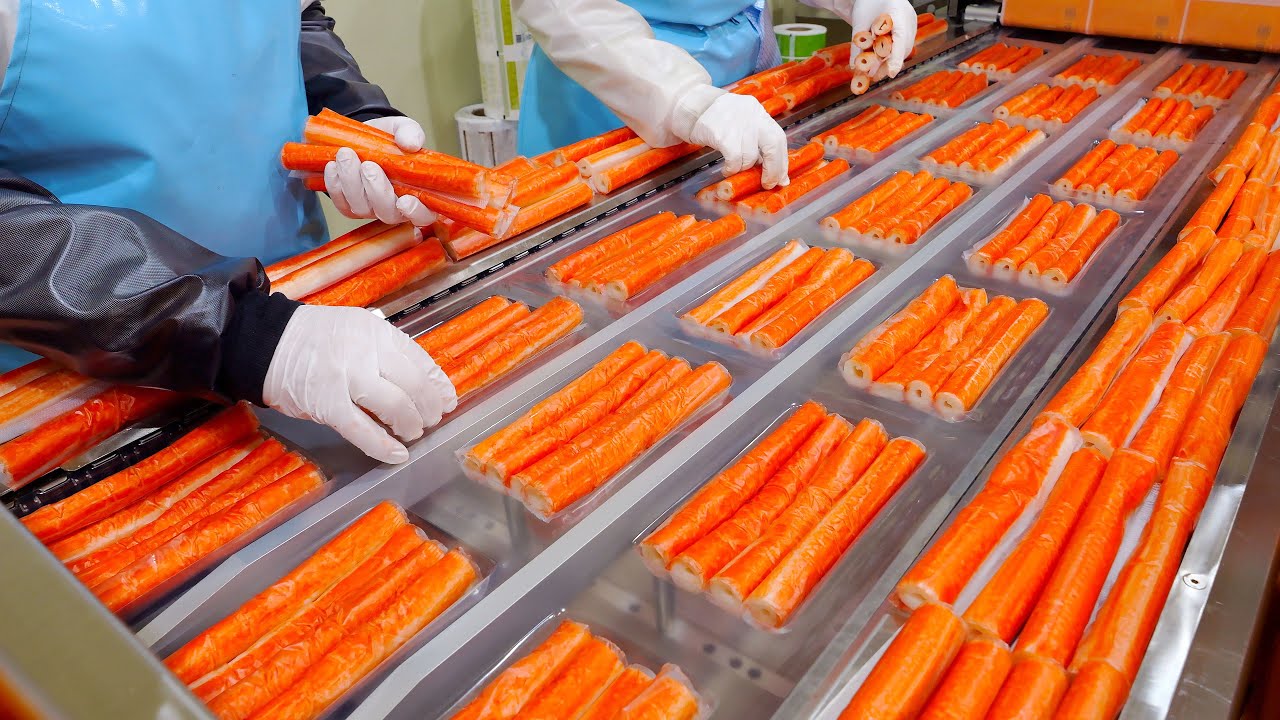 Удивительный! Как делается искусственный краб! | Корейская уличная еда