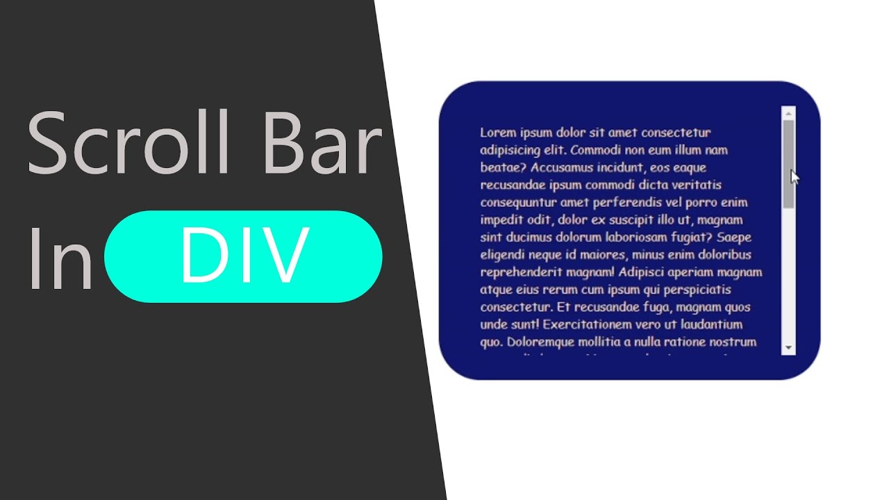 scroll bar คือ  2022 New  Amazing scrollbar in div ( html and css only )