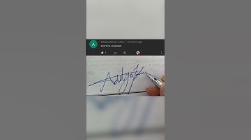 Aditya Kumar name signature | short video #viral #signature #viralvideo #youtubeshorts #art @BhaWin5