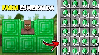 Melhor Farm de ESMERALDAS com ALDEÕES no Minecraft Bedrock 1.21