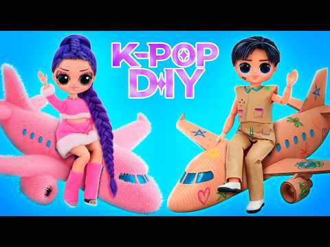 DIY-Pappe & flauschiges MakeOver für KPop Demon Hunters im Flugzeug! 10 Bastelideen für Puppen