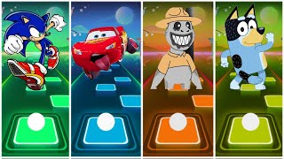 Sonic__Honey_Shrunk 🆚 Cars_3 🆚 Zoonomaly_GameToons 🆚 Bluey..Tiles Hop Edm Rush