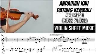 Andaikan Kau Datang Kembali - Andmesh || Violin Sheet Music