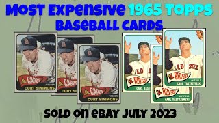 1965 Topps Most Expensive eBay Sales Baseball Cards - July 2023