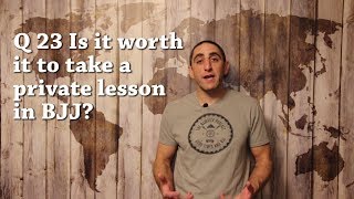 BjjBrick Q&A 23 Is it worth it to take a private lesson in BJJ