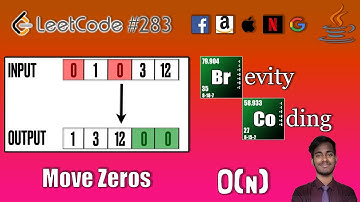 [Java] LeetCode 283 - Move Zeroes - In O(N) Time And O (1) Space Complexity