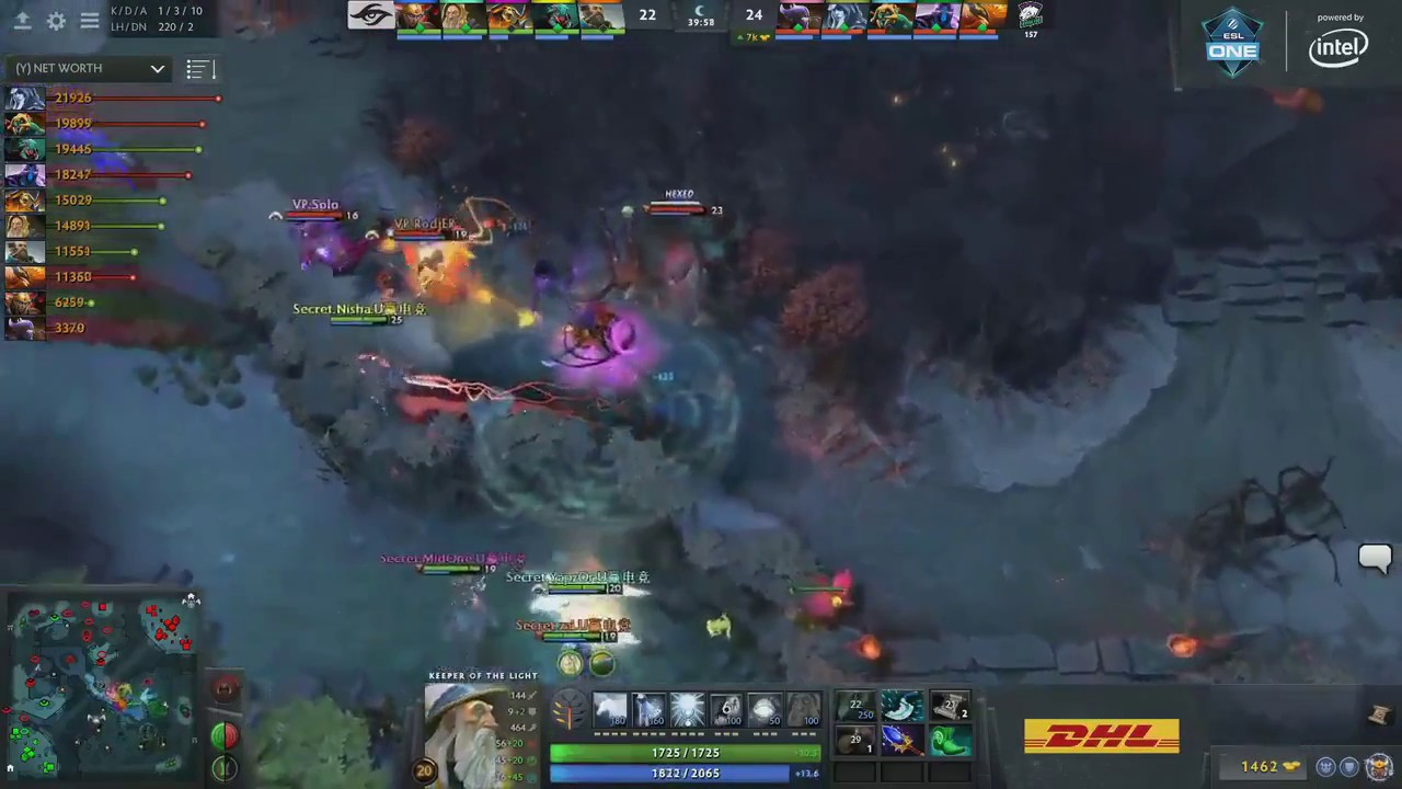 VP.9pasha - INSANE 4 MAN Black Hole vs Team Secret - ESL One Hamburg 2018