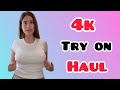 4K Micro Bikini Try -On Haul Transparent |Transparent Lingerie & See-through style