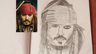 very easy johny depp drawing/ captain Jack sparrow drawing by SIMPLE ART