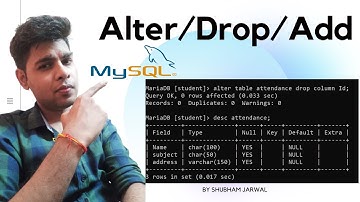 Alter Table in MySQL in Hindi - 9 | MySQL Tutorial for beginners in hindi | #mysql  #alter
