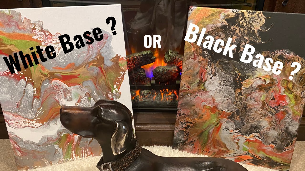 Black Base Or White Base ? Acrylic Pouring With Metallic Colors ! Dutch ...