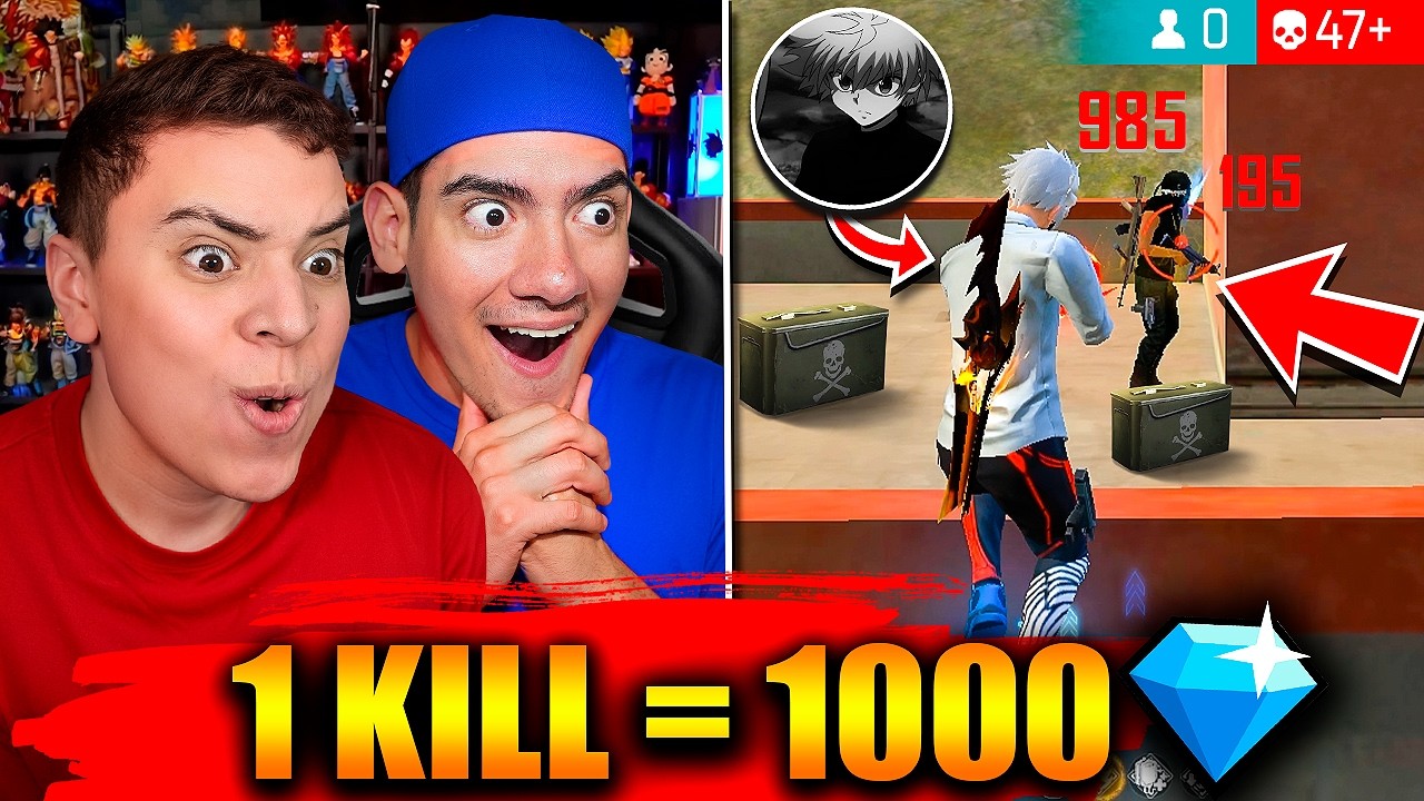 ¡LE DAMOS 1,000 DIAMANTES POR KILL A NEK7 EN FREE FIRE !! *FINAL INESPERADO* CON DONATO !!! 😭💎