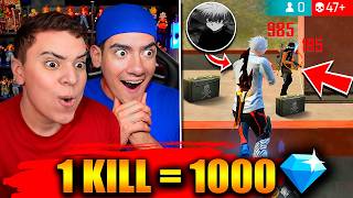 ¡LE DAMOS 1,000 DIAMANTES POR KILL A NEK7 EN FREE FIRE !! *FINAL INESPERADO* CON DONATO !!! 😭💎