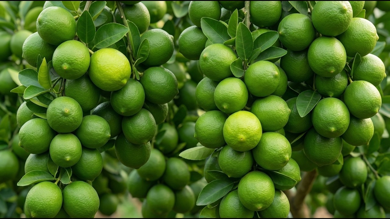 HOW LIME (GREEN LIME) ARE GROWN: From Planting to Harvesting Super Large Green Fruits