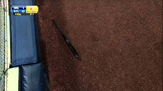 2013/09/24 Gomez strikes out, loses bat