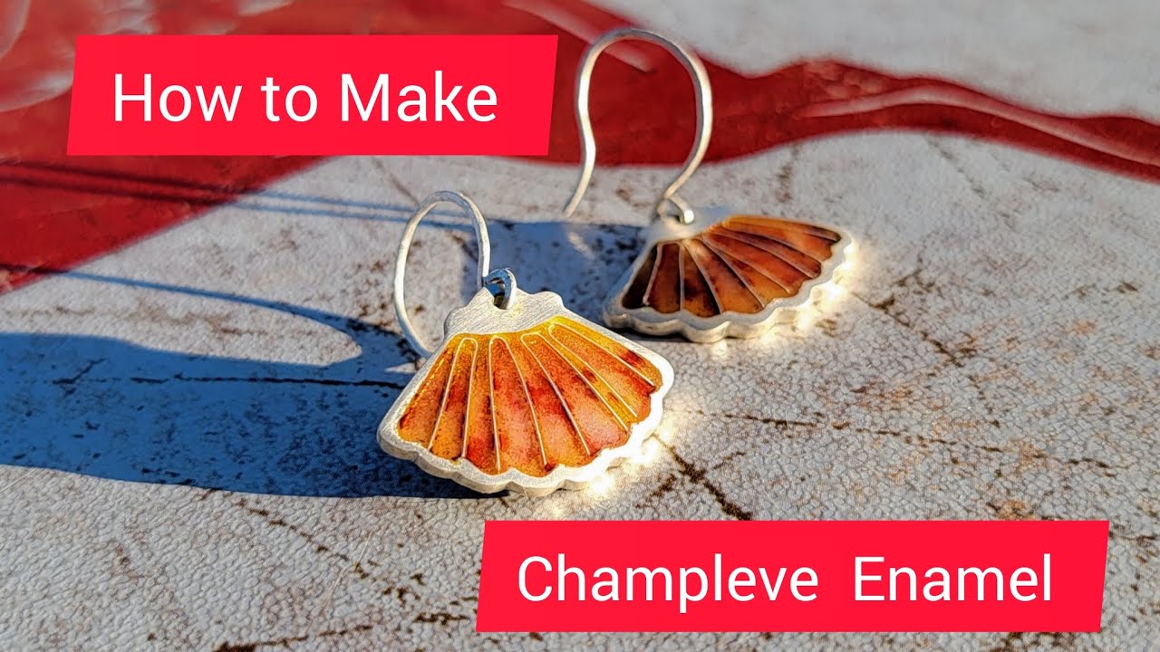 How to Make Champleve Cloisonne Enamel (Sea shell earrings tutorial)