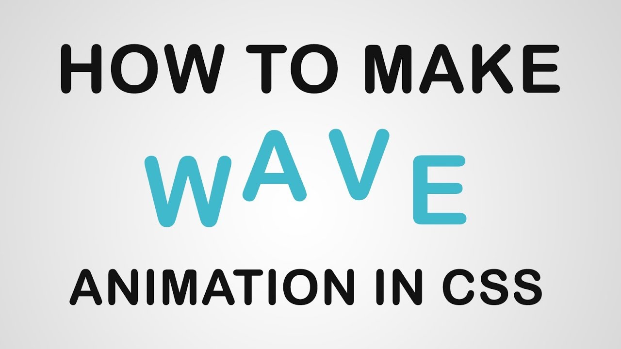 Make a Pure CSS Text Wave Animation - YouTube