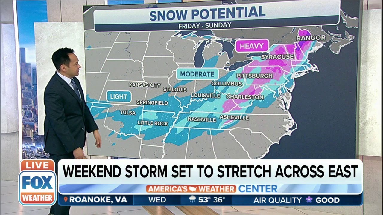 Weekend Winter Storm Set To Stretch Across Much Of The East Coast - YouTube