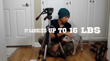 AmazonBasics 67-inch Video Fluid head Camera Tripod Review W/ RotoRig Jib Mounted