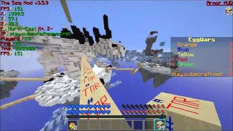 #199 Cubecraft Hacker Eggwars Fismisu1 [Anti knockback, Fly hacks, kill aura, Fast build] [BANNED]